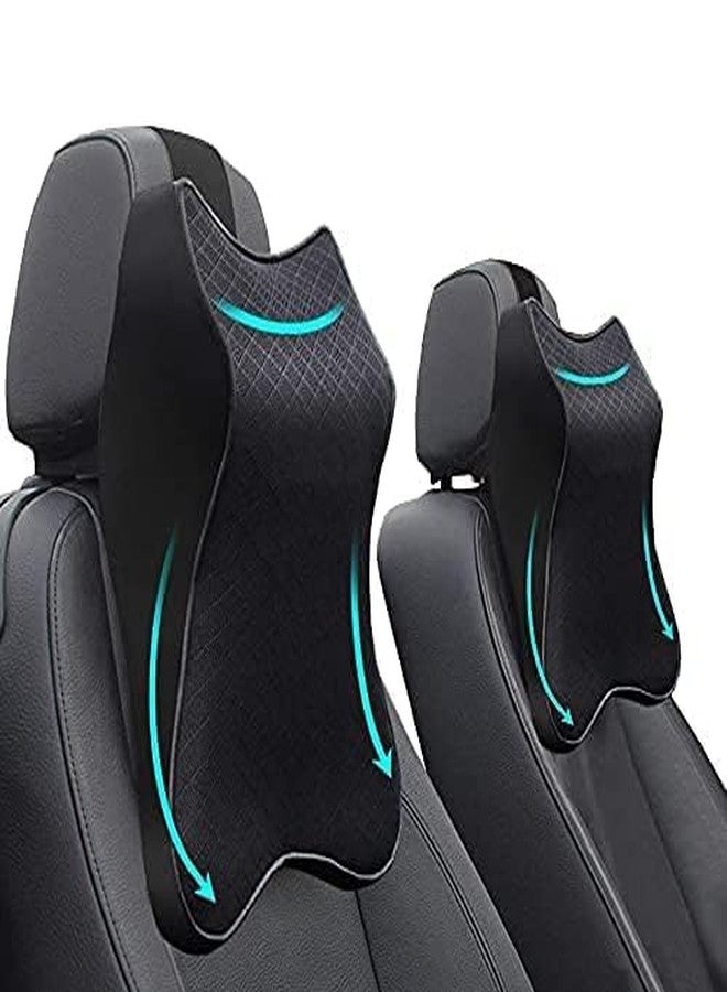 KINJORU Memory Foam Car Head Rest|Neck Protector Comfortable Car Head Rest Seat Pillow for Relieve Neck Pain -Help Relieve Neck Pain & Improve (Pack of 2)